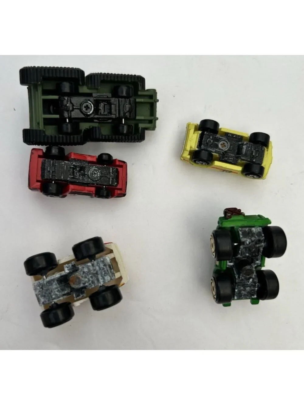 Vintage Lot of 5 Micro Machines Road Champs Tank Monster Wheels Cars Mixed Lot